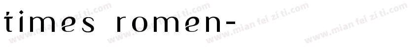 times romen字体转换